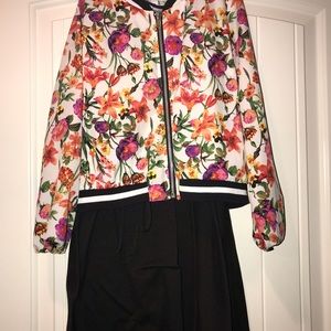 Kids dress with matching floral jacket